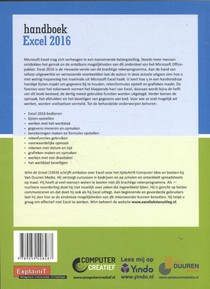 Handboek Excel 2016 achterzijde