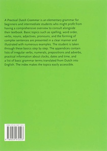 A Practical Dutch Grammar achterzijde