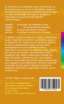 De yoga sutra's van Patanjali achterzijde