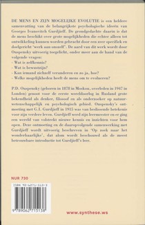 De mens en zijn mogelijke evolutie achterzijde