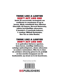 Think like a lawyer don t act like one achterzijde