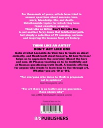 Think like an artist, don't act like one achterzijde
