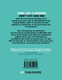 Think like a designer, don't act like one achterzijde