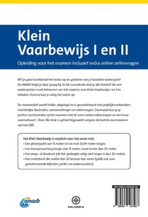 Cursusboek Klein Vaarbewijs I en II + Online Examentraining achterzijde