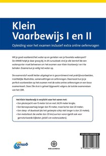 Cursusboek Klein Vaarbewijs I en II + Online Examentraining achterzijde