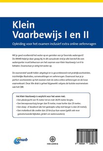 ANWB Cursusboek Klein Vaarbewijs I en II achterzijde