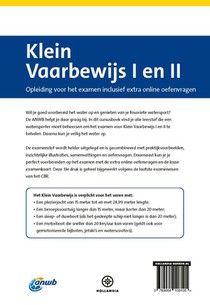 ANWB Cursusboek Klein Vaarbewijs I en II achterzijde