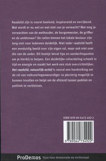 Het raadslid, natuurlijk actief achterzijde