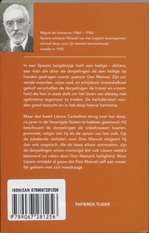 San Manuel Bueno, heilige en martelaar achterzijde