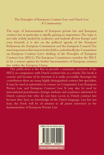 Principles of European contract law and Dutch law achterzijde