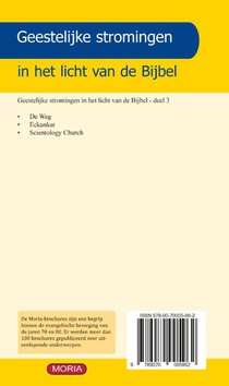 Geestelijke stromingen: De Weg, Eckankar, Scientology Church achterzijde