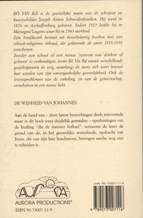 De wijsheid van Johannes achterzijde