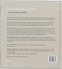 Ramana Maharshi in woord en beeld achterzijde