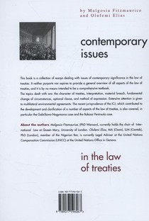 Contemporary issues of the law of treaties achterzijde