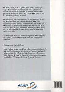 Horen, zien en schrijven achterzijde