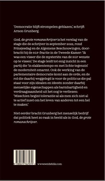 God, de grote romanschrijver achterzijde