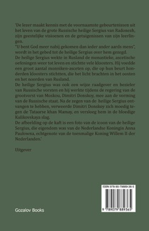 Leven en werken van de heilige Sergius van Radonezh achterzijde