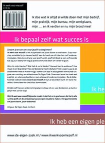 Ik werk voor mezelf achterzijde