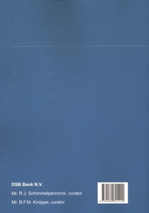 Onderzoek naar de oorzaken van het faillissement van DSB Bank N.V. achterzijde