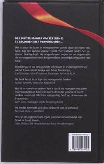 Alice in Organisatieland achterzijde