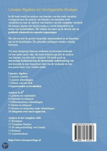 Lineaire Algebra en Voortgezette Analyse achterzijde