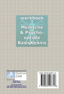 Werkboek bij medische basisKennis & psychosociale basiskennis voor het CAM domein achterzijde