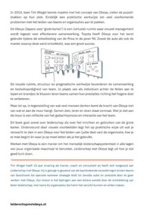 Leiderschap met Obeya achterzijde