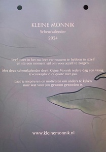 Kleine Monnik Scheurkalender 2024 achterzijde