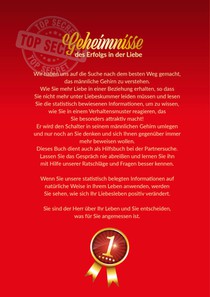 Geheimnisse des Erfolgs in der Liebe achterzijde