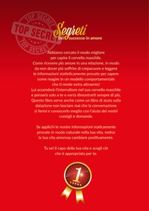 Segreti del successo in amore achterzijde