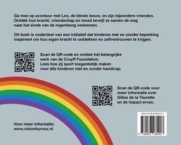Leo, de blinde leeuw en de zoektocht naar het einde van de regenboog! achterzijde