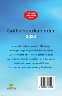 Golfscheurkalender 2022 achterkant