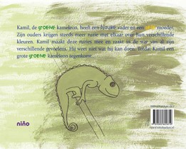 Kamil, de groene kameleon achterzijde