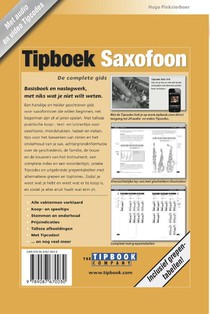 Tipboek Saxofoon achterzijde