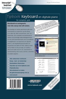 Tipboek Keyboard en digitale piano achterzijde