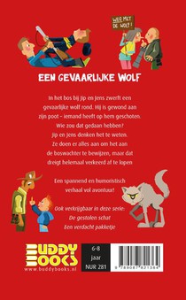 Een gevaarlijke wolf achterzijde