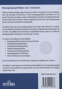 Bewegingsspelletjes van 3 minuten achterzijde