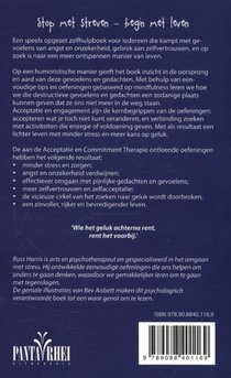 De valstrik van het geluk cartoonboek achterzijde
