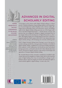 Advances in Digital Scholarly Editing achterzijde