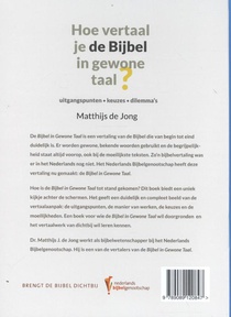 Hoe vertaal je de Bijbel in gewone taal? achterzijde