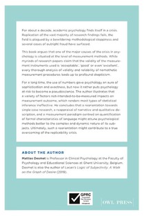 The Pursuit of objectivity in Psychology achterzijde