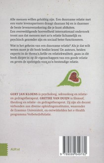 Het geheim van duurzame relaties achterzijde