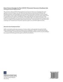Green Finance Strategies for Post COVID-19 Economic Recovery in Southeast Asia achterzijde