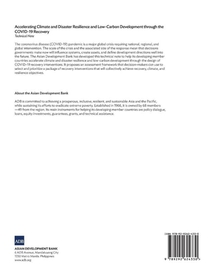 Accelerating Climate and Disaster Resilience and Low-Carbon Development through the COVID-19 Recovery achterzijde
