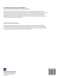 Green Bond Market Survey for the Philippines achterzijde