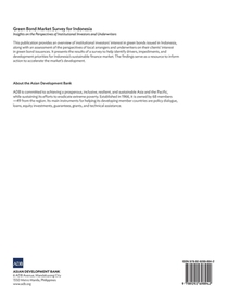 Green Bond Market Survey for Indonesia achterzijde
