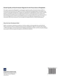 Gender Equality and Social Inclusion Diagnostic for the Finance Sector in Bangladesh achterzijde