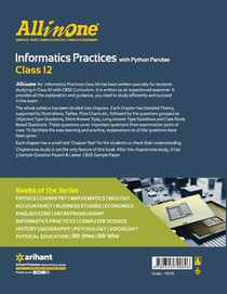 Cbse All in One Informatics Practices with Python Pandas Class 12 for 2022 Exam achterzijde
