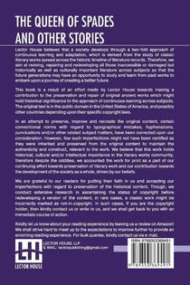 The Queen Of Spades And Other Stories achterzijde