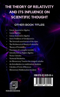 The Theory of Relativity and Its Influence on Scientific Thought achterzijde
